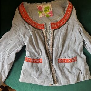 Free People My Fair Lady Pinstripe jacket